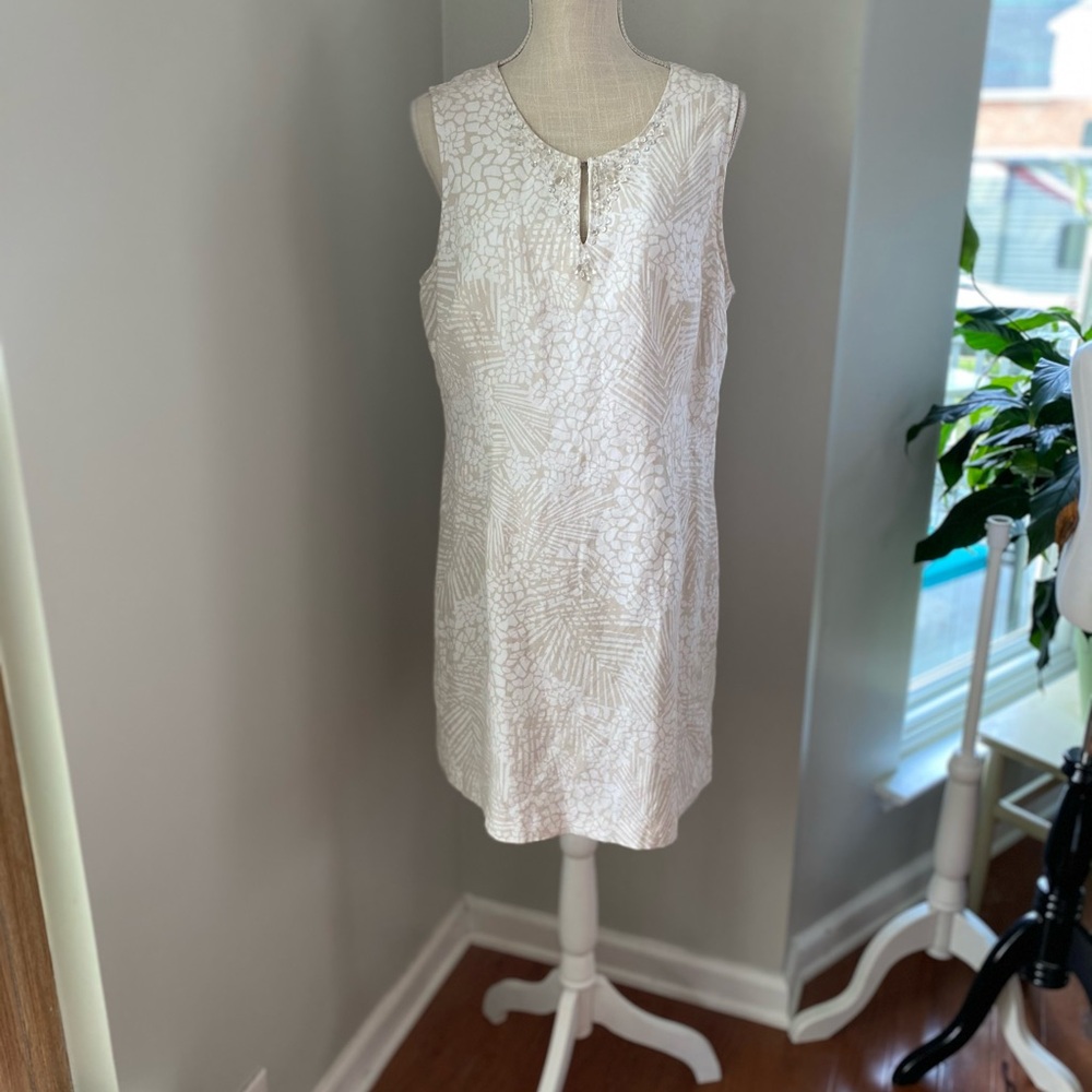 Ruby Rd. White Sleeveless Mini Dress